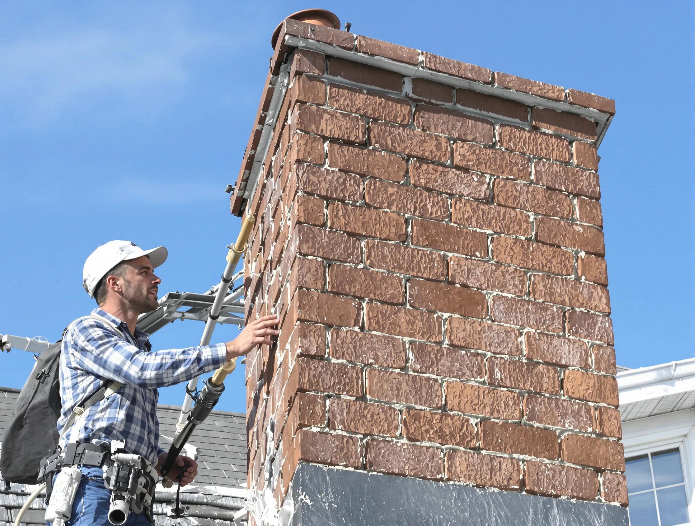 Brickwork for a chimney rebuild by North Providence Chimney Sweep in North Providence, RI