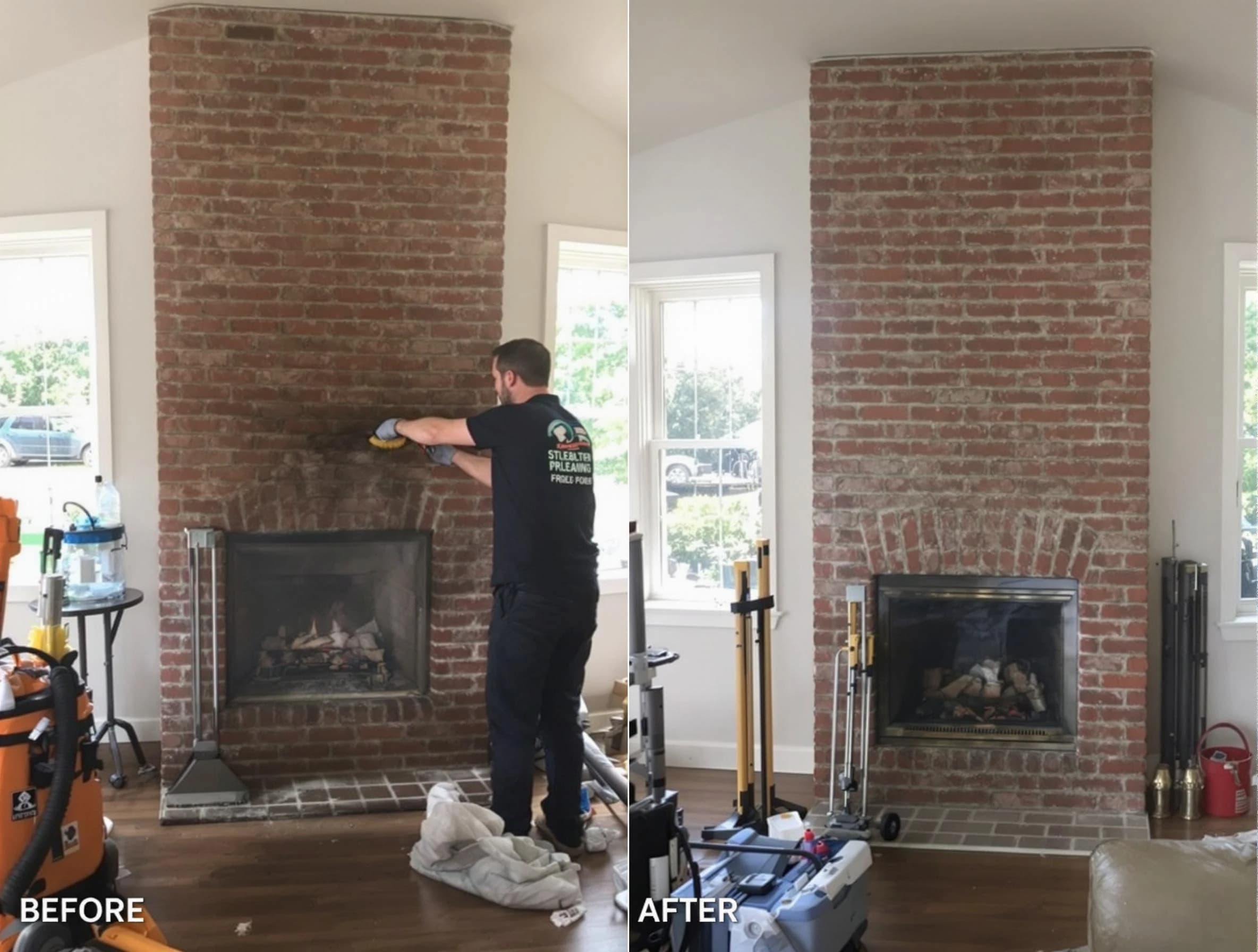 Finished chimney sweeping service by North Providence Chimney Sweep in North Providence, RI