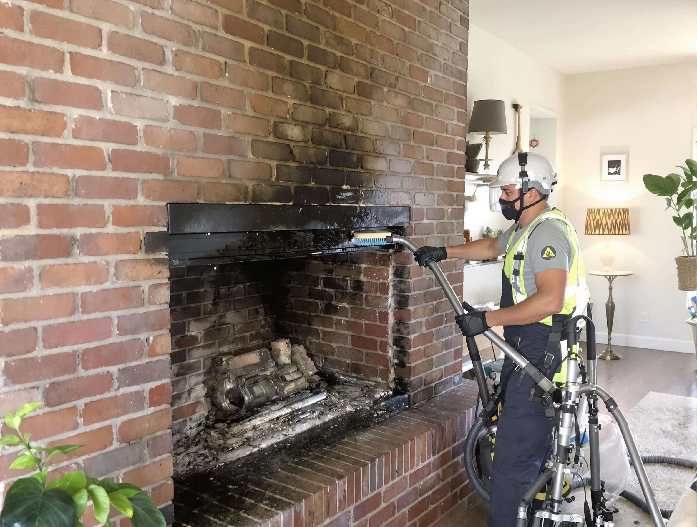 North Providence Chimney Sweep providing fireplace cleaning services in North Providence, RI