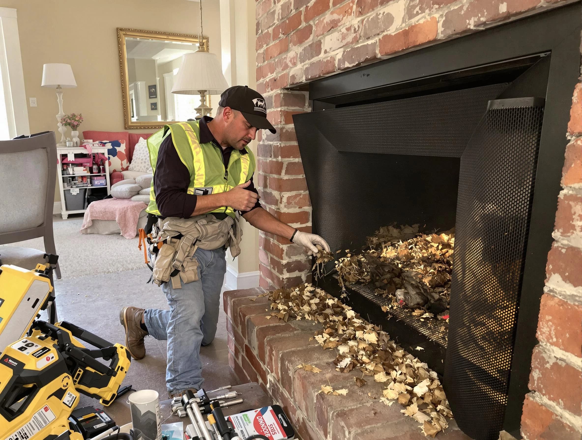 Safe screening installation by North Providence Chimney Sweep in North Providence, RI