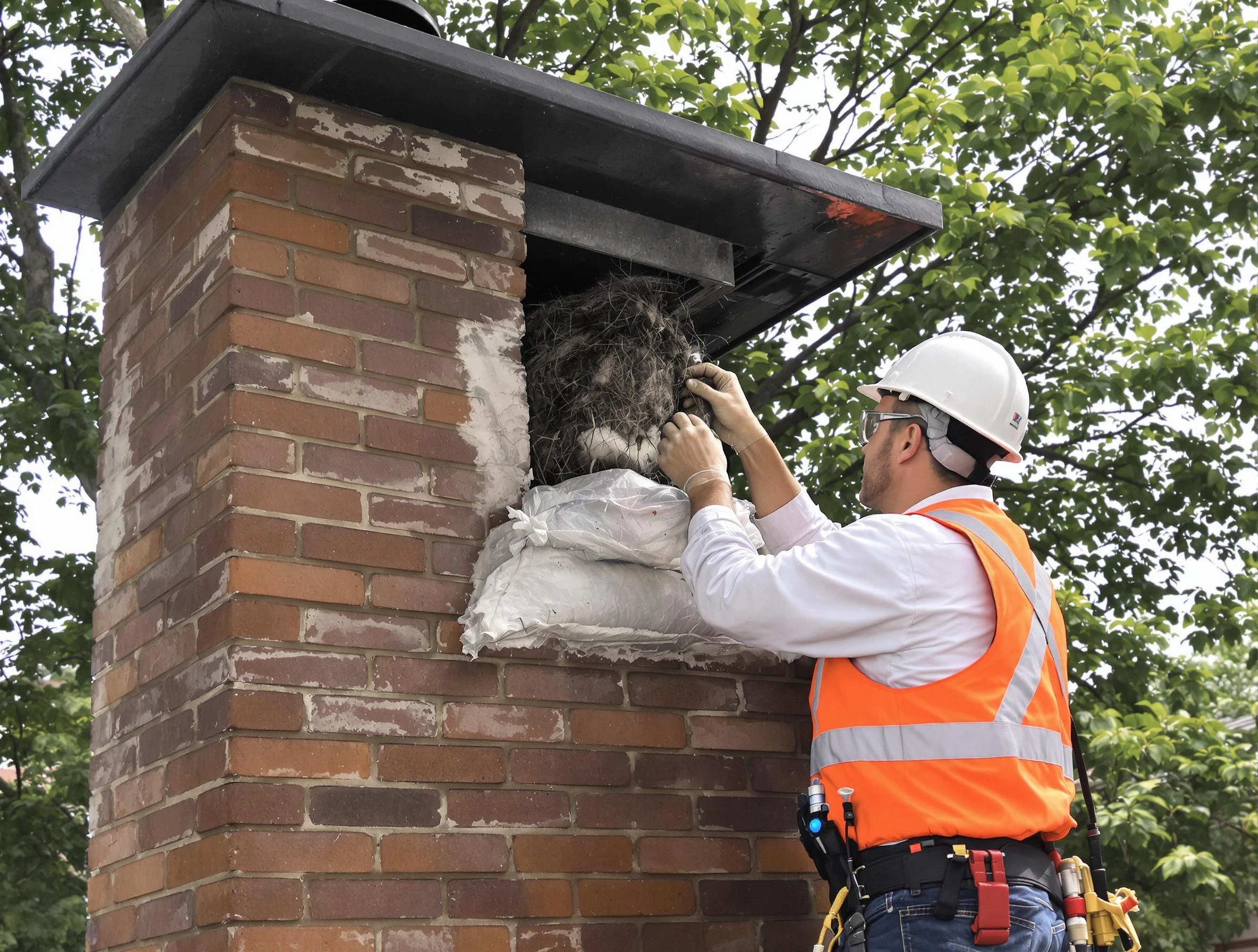 Humane removal of debris and animals by North Providence Chimney Sweep in North Providence, RI