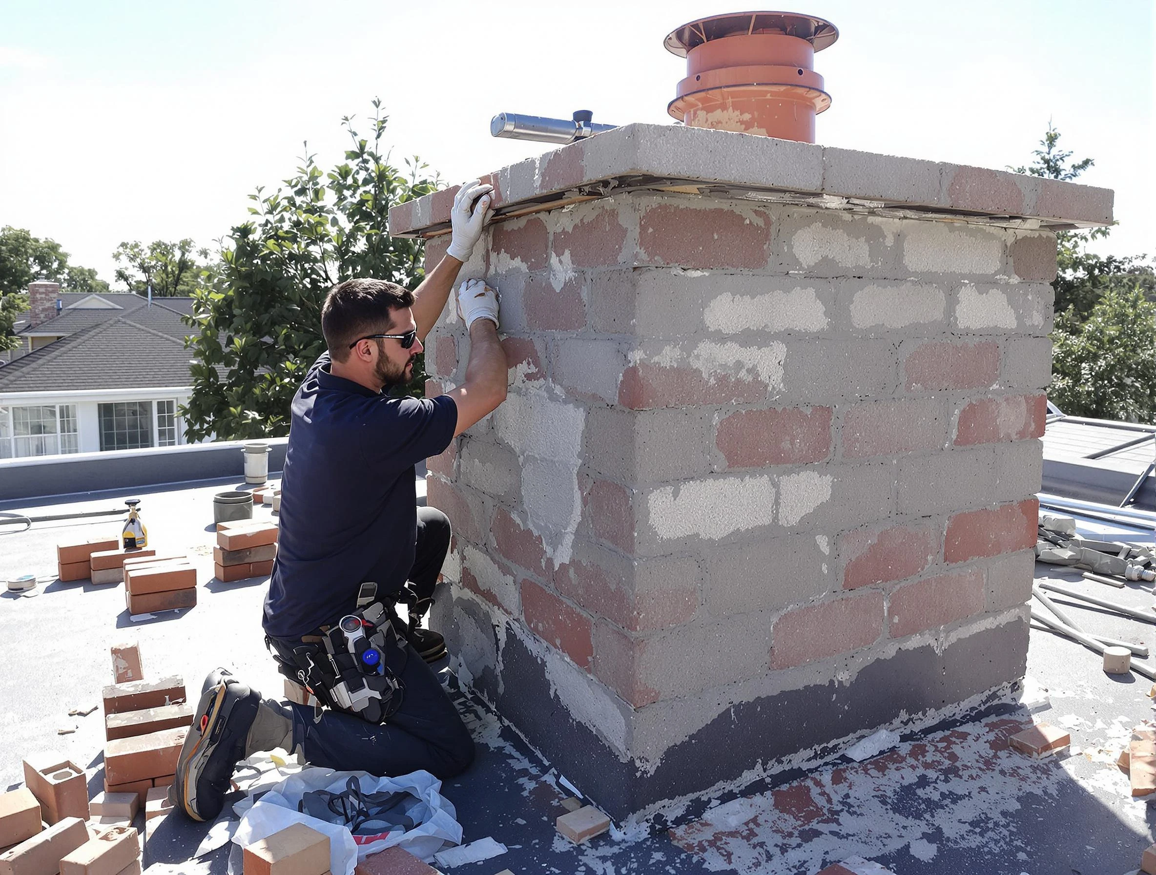 Advanced chimney repair process by North Providence Chimney Sweep in North Providence, RI