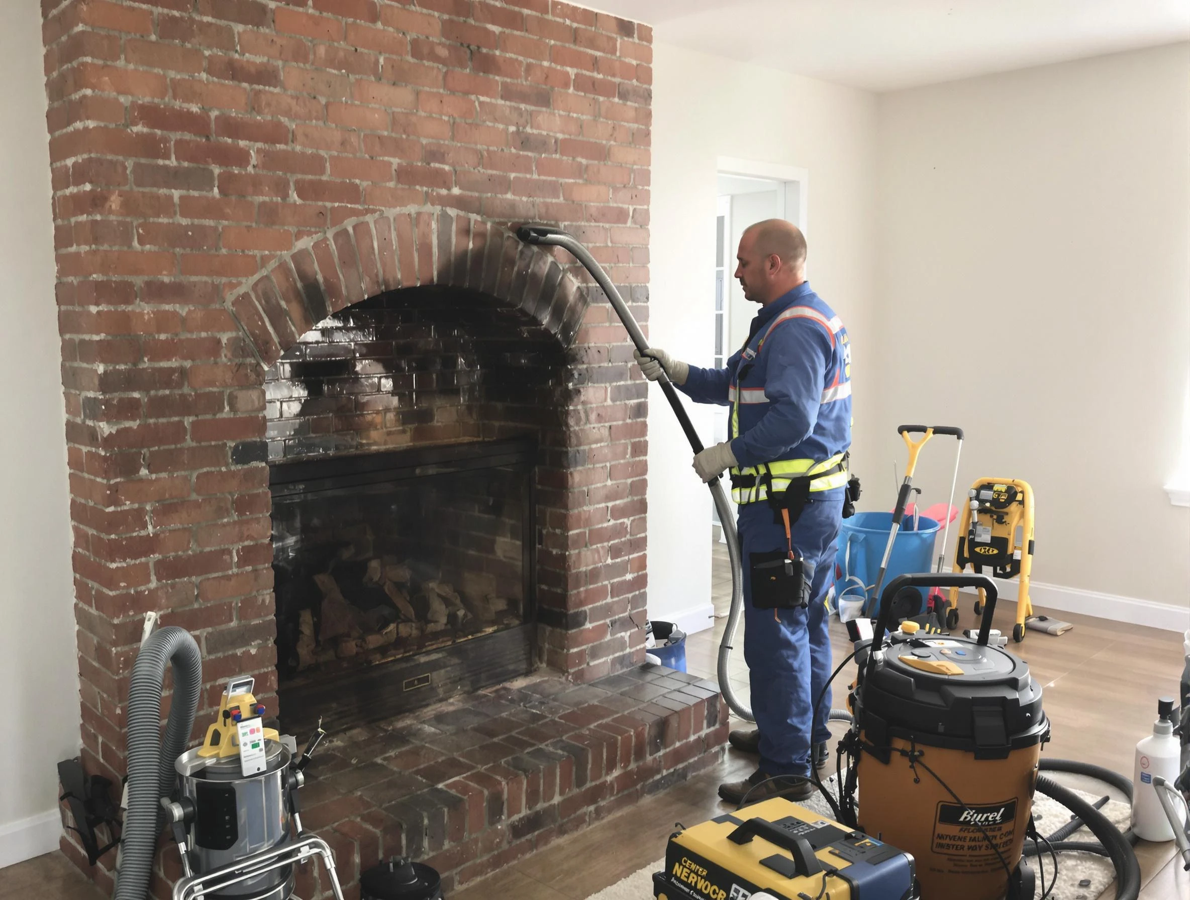 North Providence Chimney Sweep expert performing detailed chimney sweep in North Providence, RI